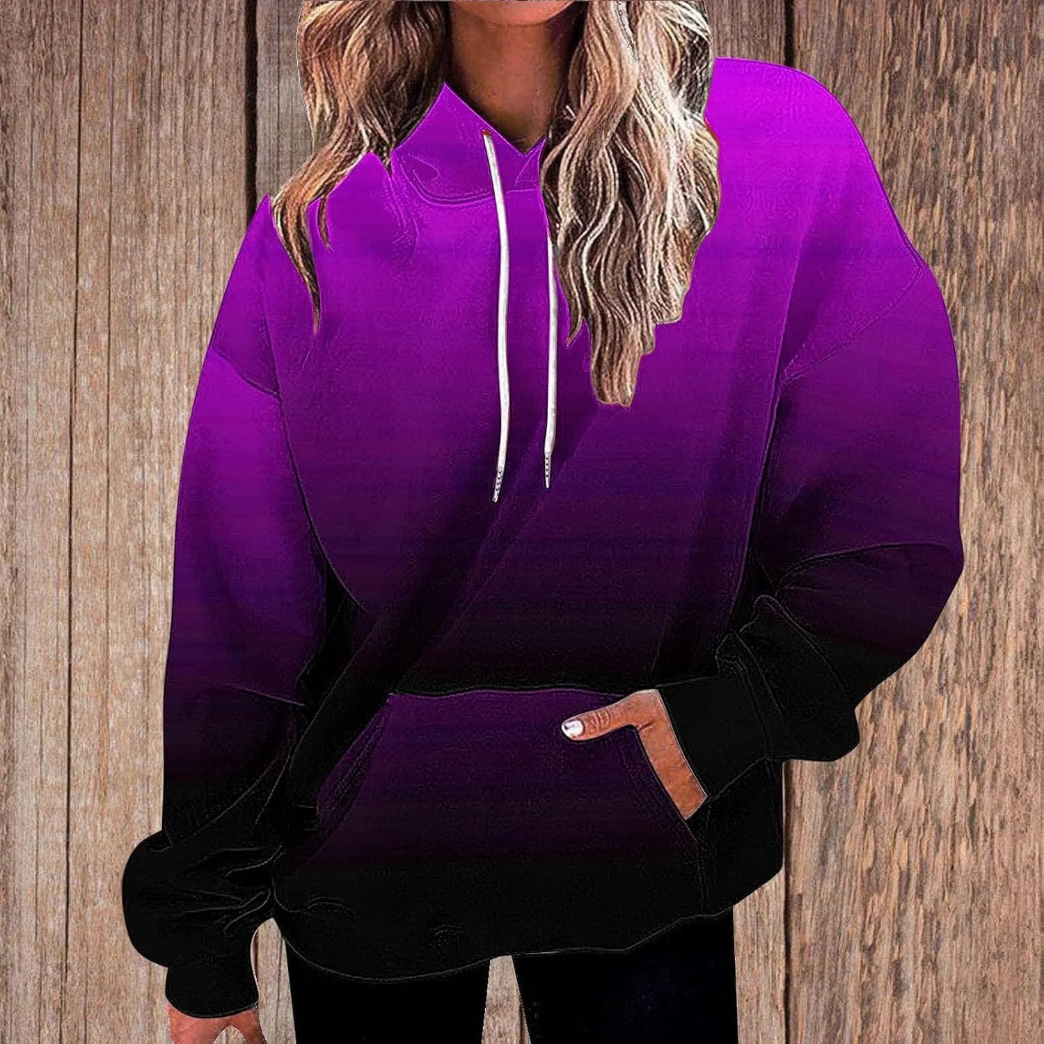 Oversized Hoodies For Women Long Sleeve Drawstring Pullover Sweatshirts Fashion Casual Sweaters Winter Outfits 2024