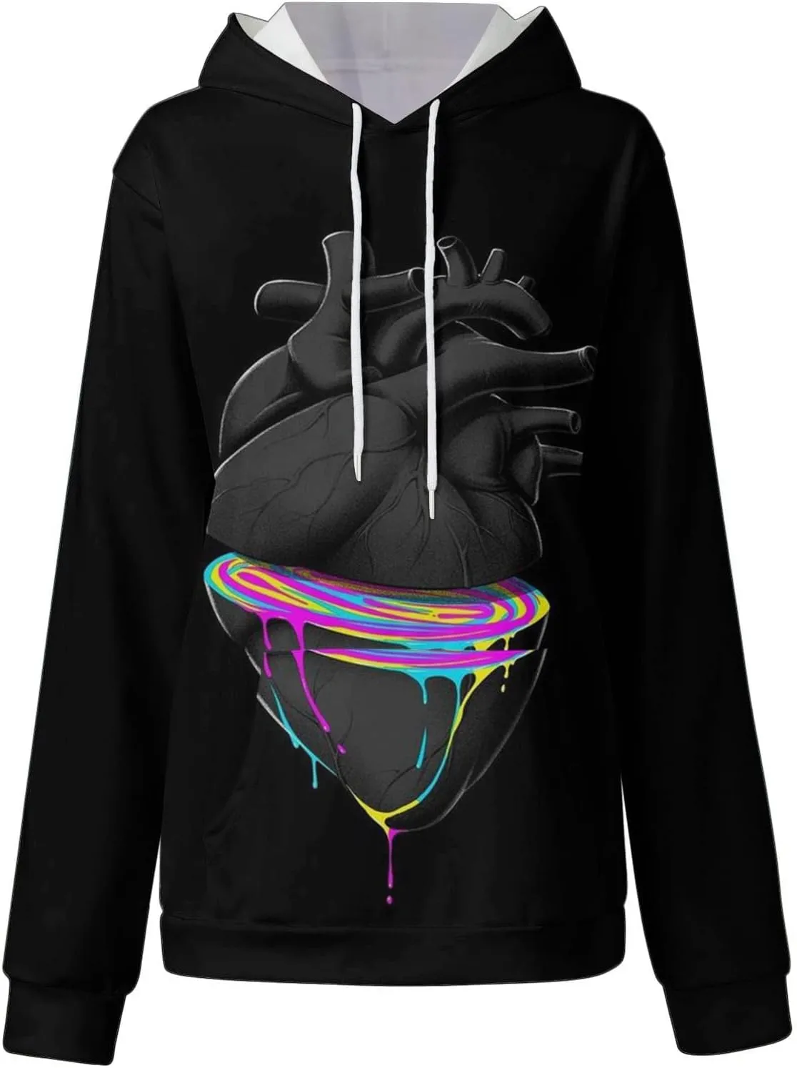Oversized Hoodies For Women,2024 Fall Trendy Print Graphic Hoodies Casual Pullover Tops Long Sleeve Y2K Sweatshirt