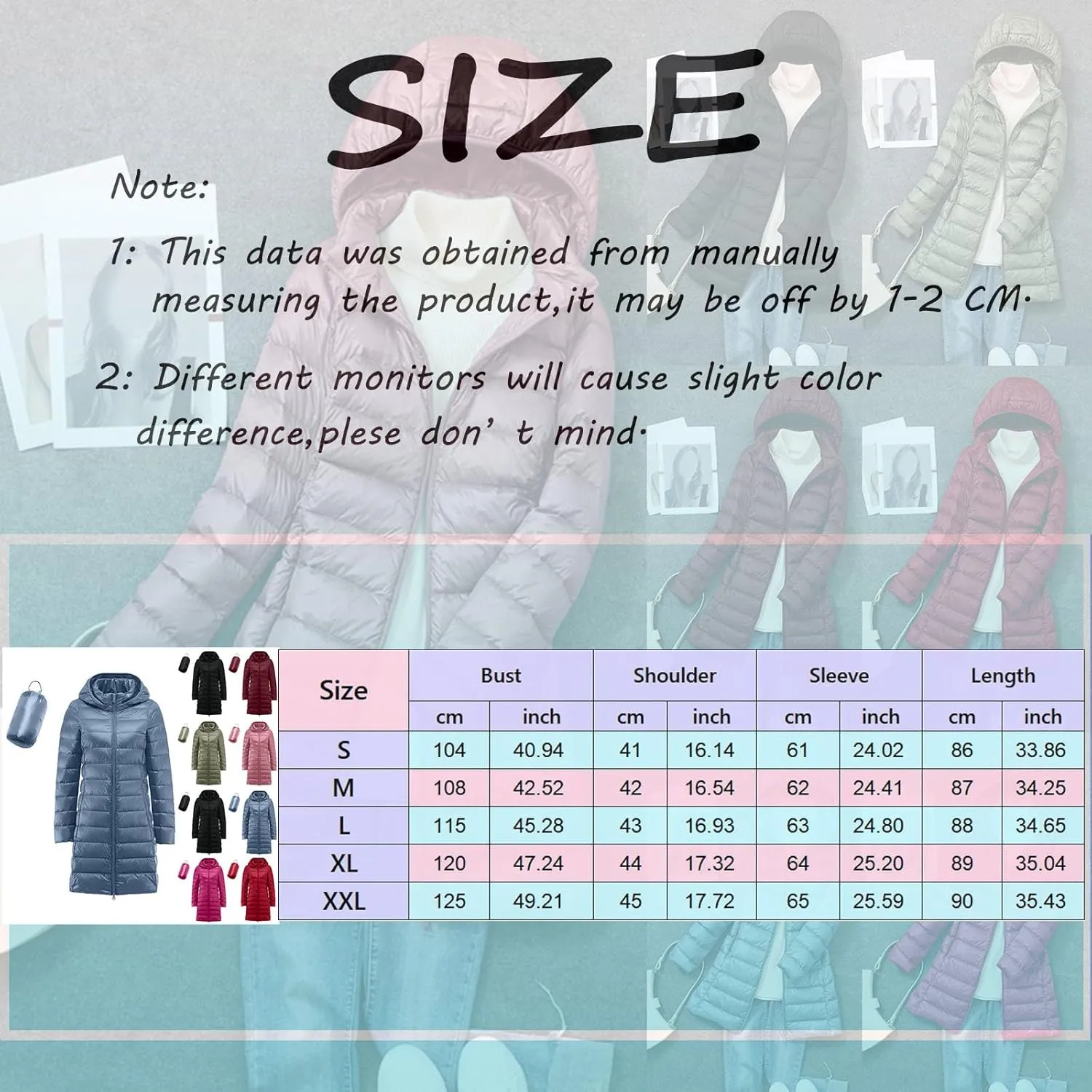Packable Quilted Jackets for Women Lightweight Long Down Jacket Hoodies Winter Warm Quilted Puffer Coat with Pockets