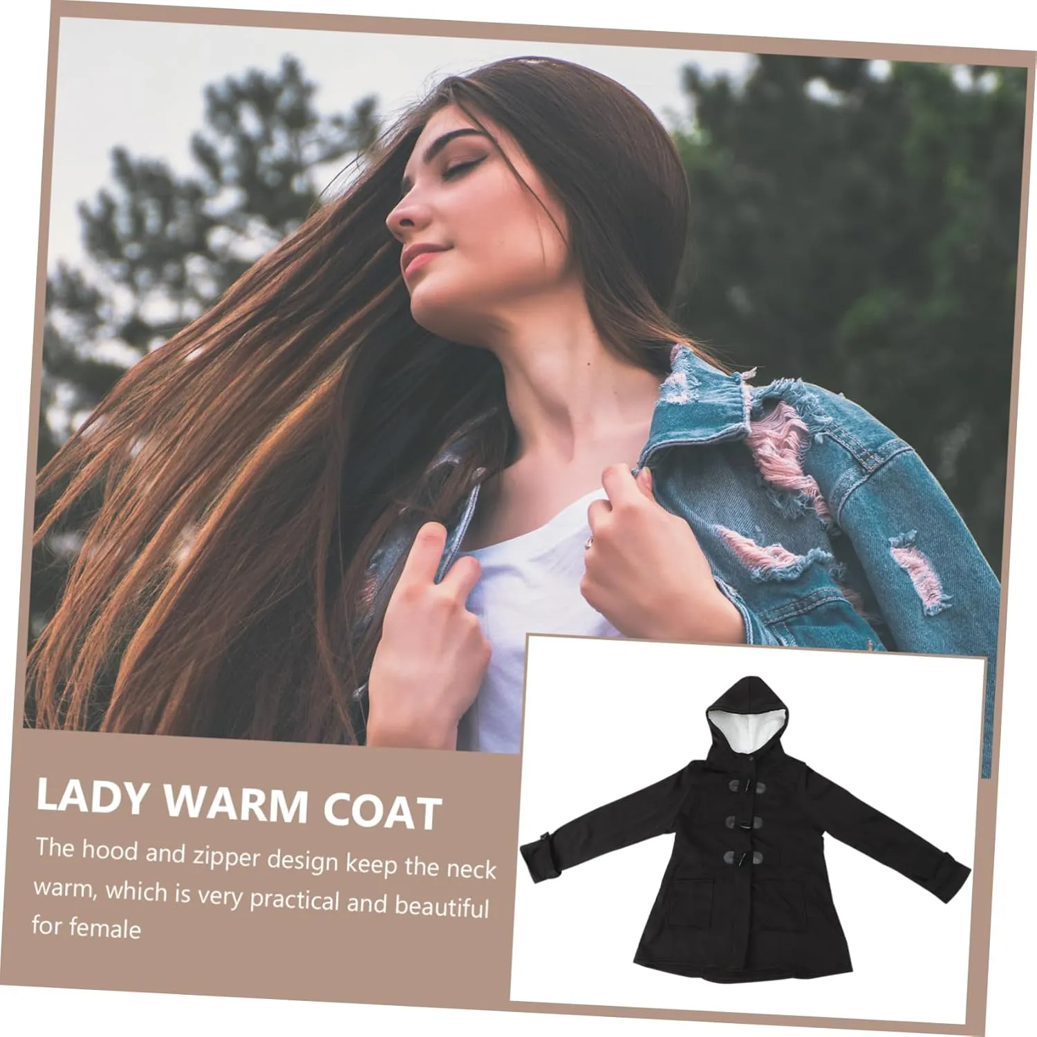 Pea Jacket Peas Pea Coats for Women Wool Pea Coat Cotton Coat Long
