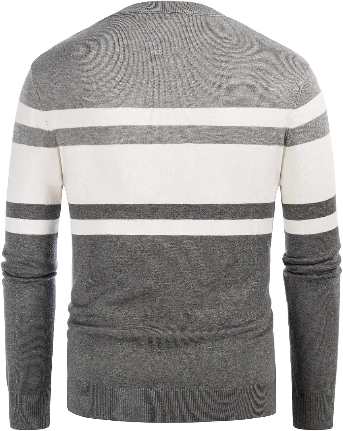 PJ Paul Jones Mens Striped Pullover Sweater Crewneck Contrast Fine Knitted Sweaters