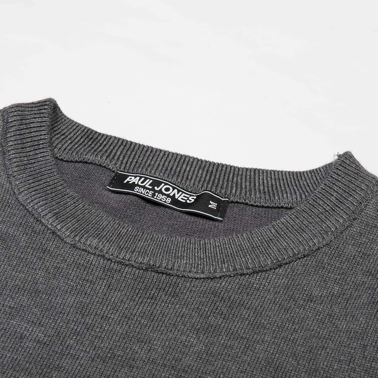 PJ Paul Jones Mens Striped Pullover Sweater Crewneck Contrast Fine Knitted Sweaters