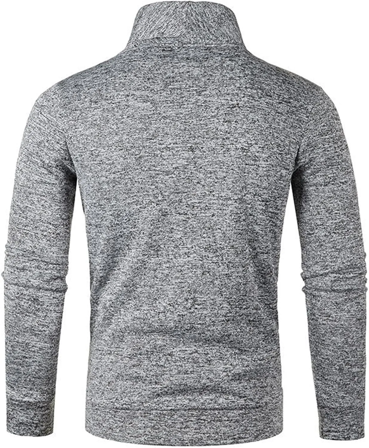 Pullover Sweater for Men Turtle Neck Sweaters Button Down Fleece Shirts Lightweight Warm Cardigan Long Sleeve Shirt