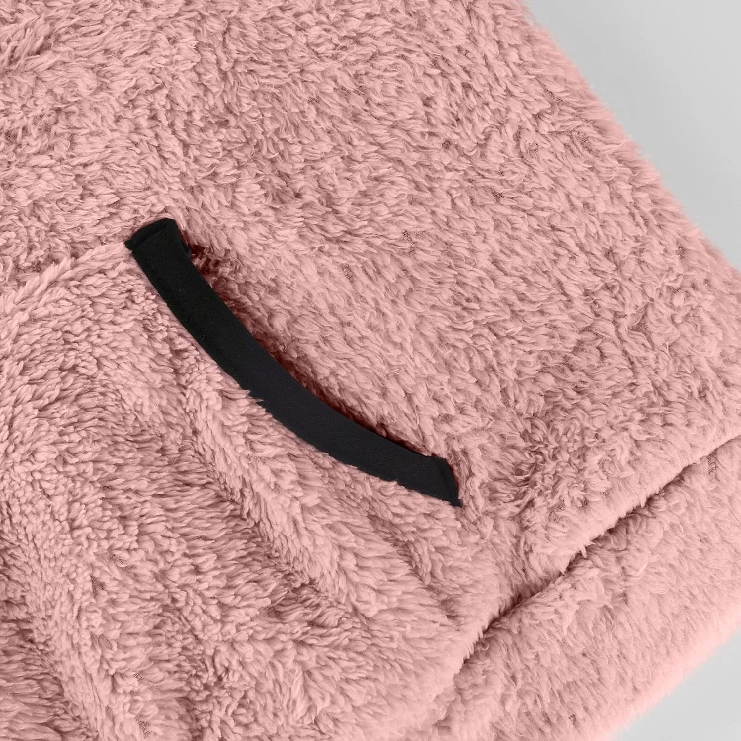 Quarter Zip Pullover Women Sherpa Fleece Hoodie Cropped Half Zip Sweatshirt with Pocket Cozy Soft Fluffy Sweaters
