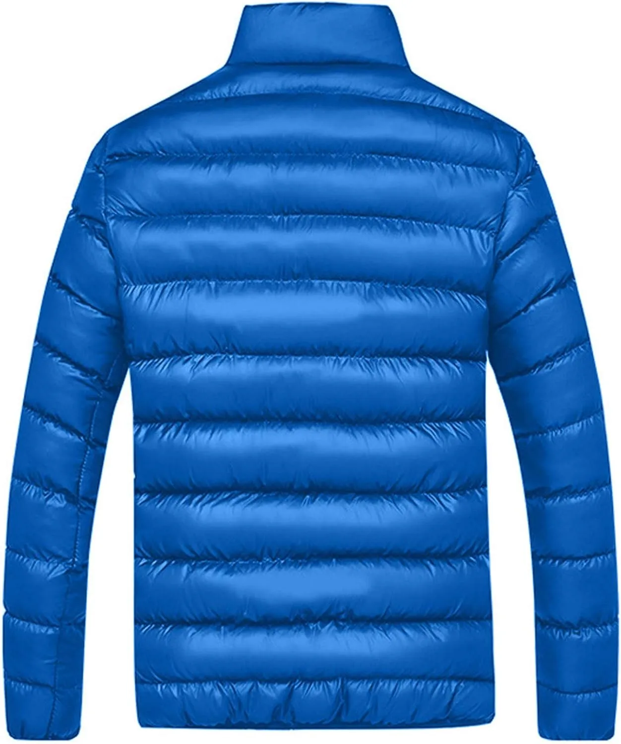 Quilted Coats for Men Plus Size Puffer Jackets Warm Padded Down Coat Zipper Winter Outerwear with Pockets Ski Coats