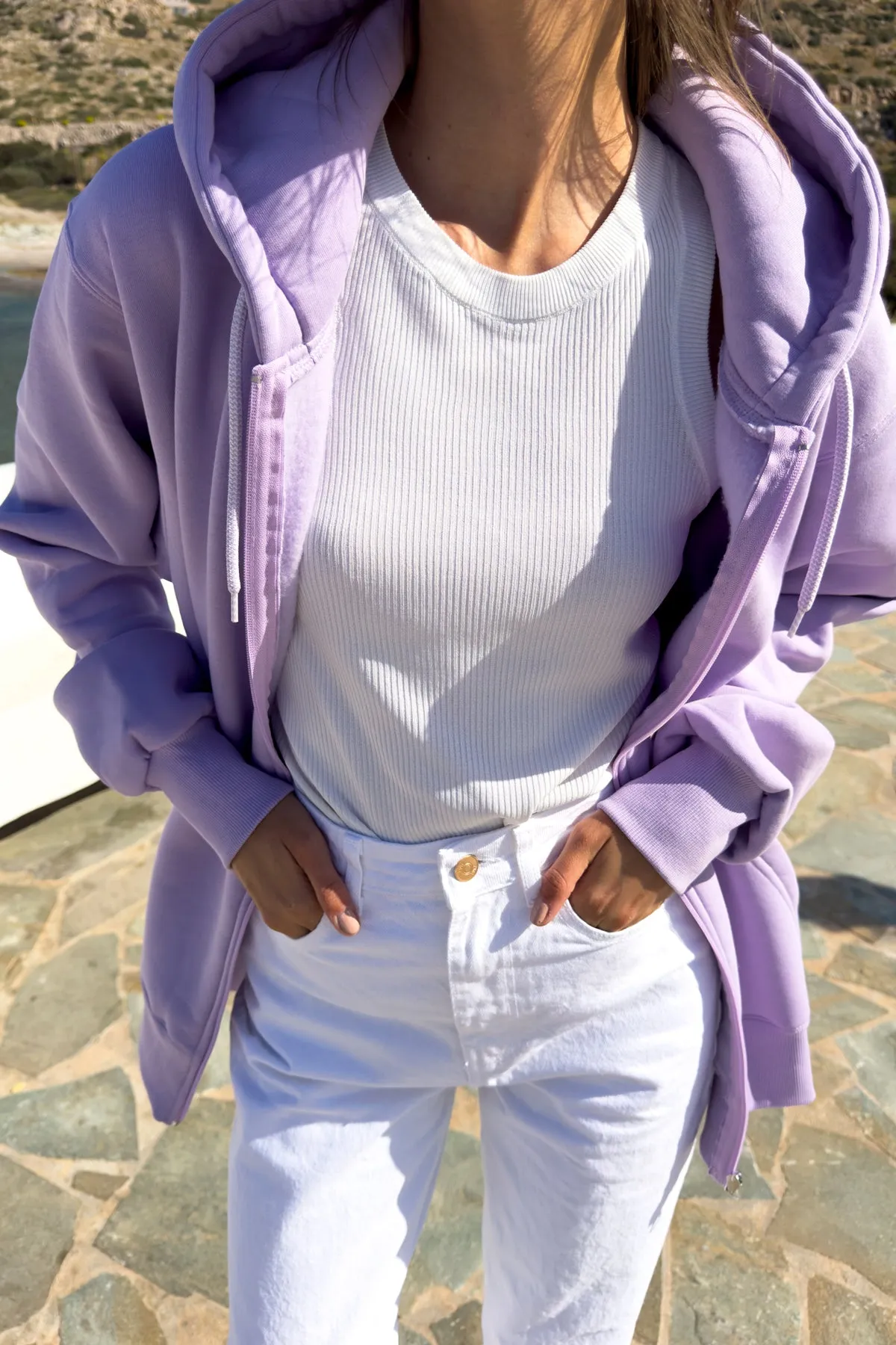 "Ksipna Ftasame" Light Purple Hoodie 𝗢𝗻𝗲 𝗦𝗶𝘇𝗲 (2 LAST ITEMS)