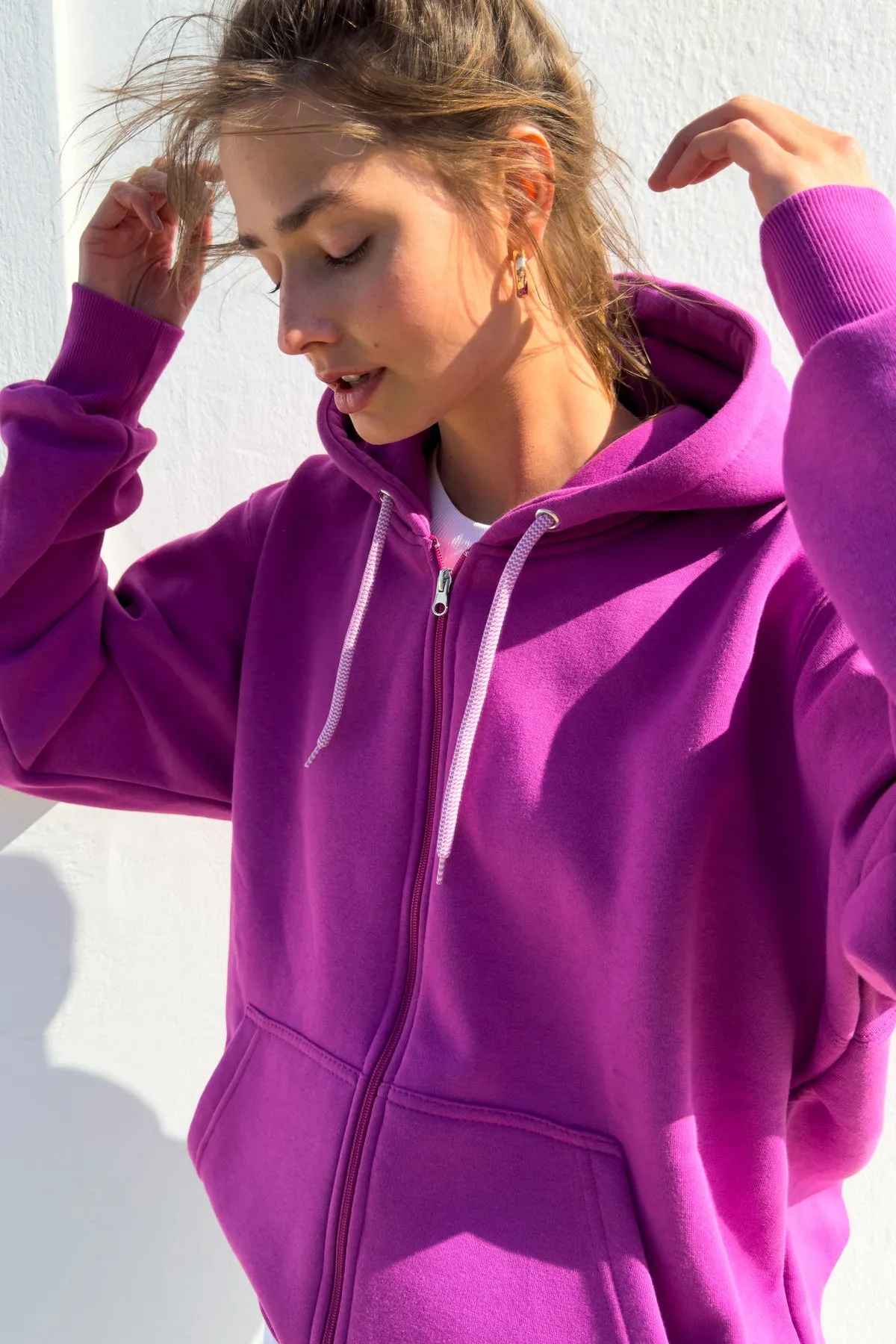 "Ksipna Ftasame" Orchid Purple Hoodie 𝗢𝗻𝗲 𝗦𝗶𝘇𝗲