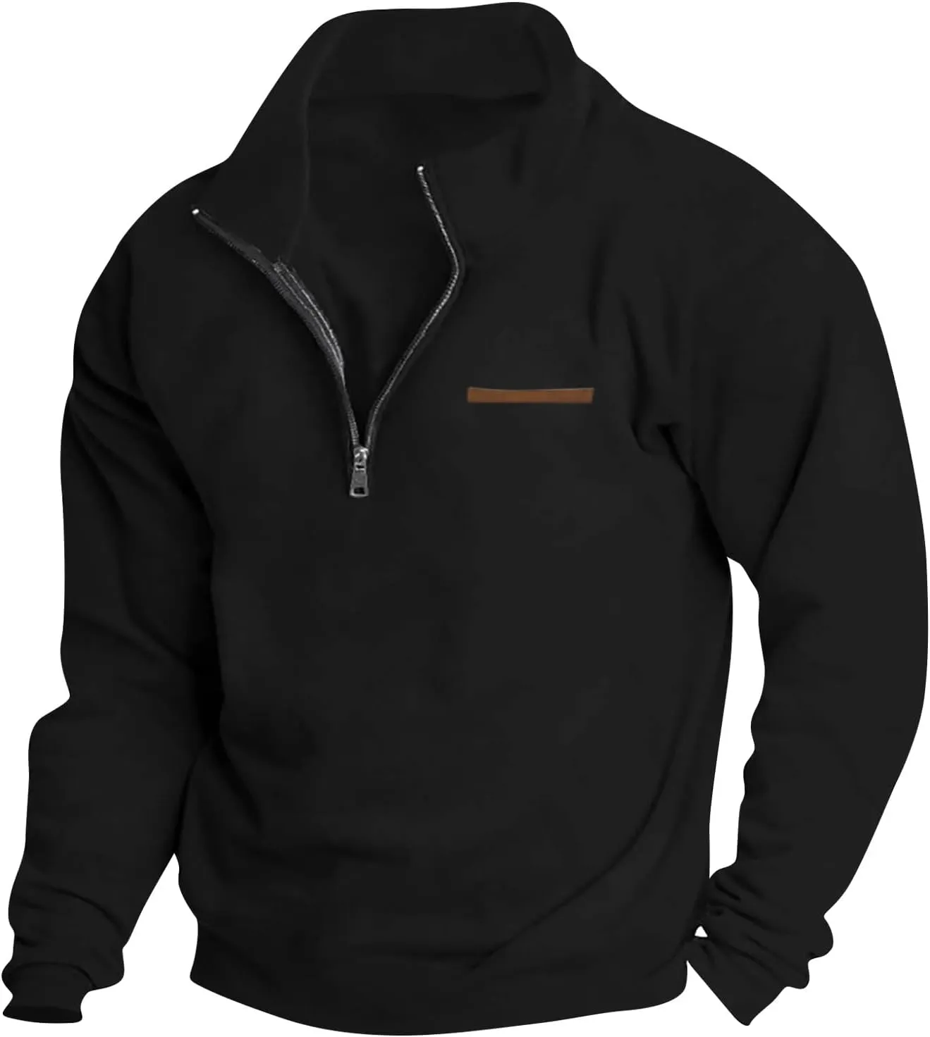 RTTUIOP Mens 1/4 Zip Pullover Fleece Western Sweaters Work Pullover Long Sleeve Solid Warm V Neck Quarter Zip Pullovers