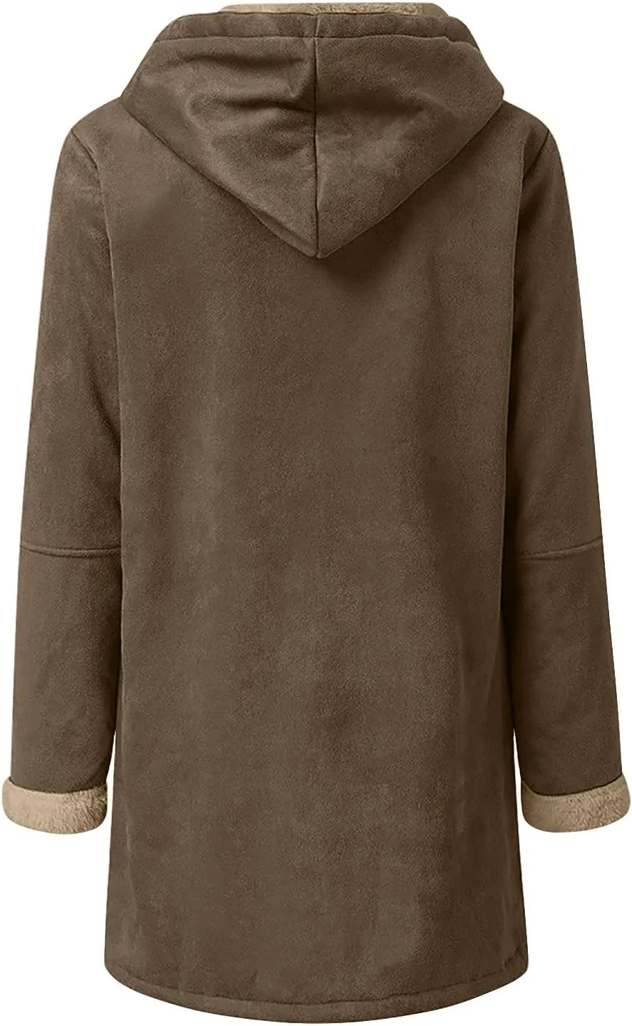 Sherpa Jacket for Women 2024 Winter Warm Coat Fleece Lined Coat Mid Length Winter Jacket Plus Size Sherpa Outwear