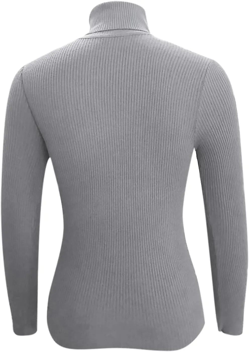 Short Slim Fit Sweater Women Turtle Neck Knit Top Lightweight Warm Sweater Long Sleeve Undershirt Top