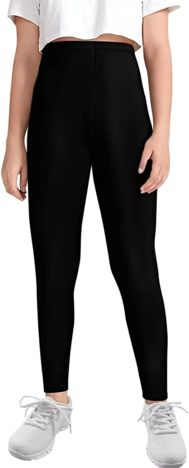 Showudesigns Cute Leggings Girls 4-13 Years High Waist Pants Cozy
