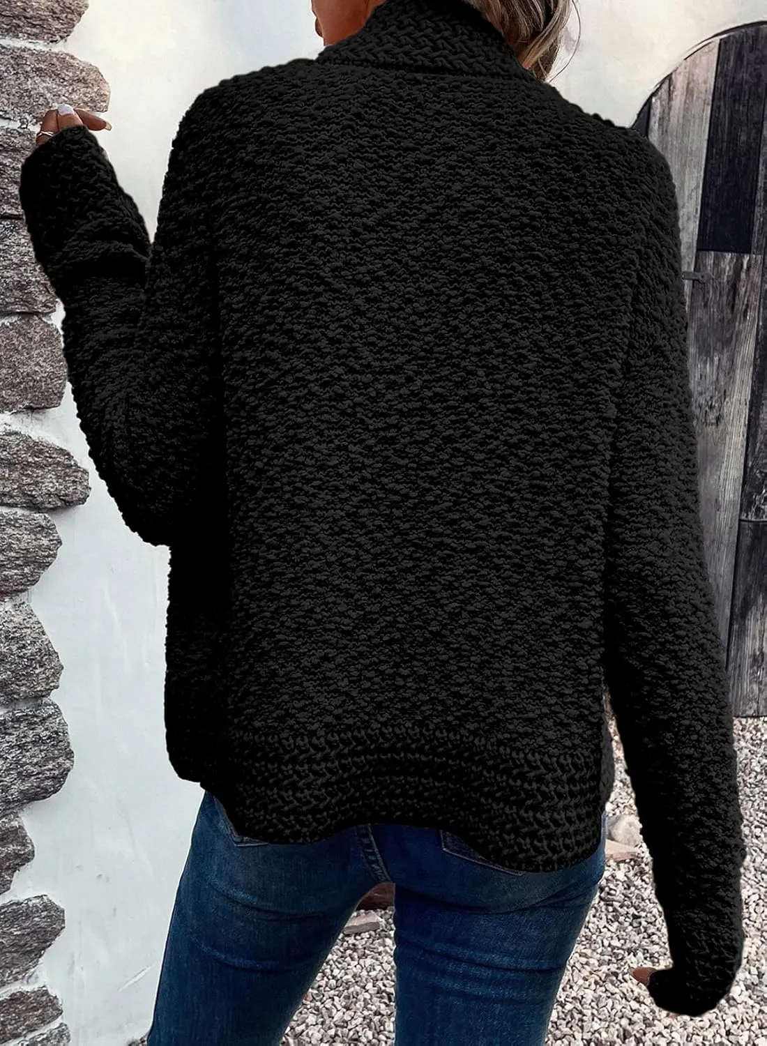 Sidefeel Women's Cardigans Sweaters Casual Long Sleeve Open Front Chunky Knit Coats 2024 Fall Fashion