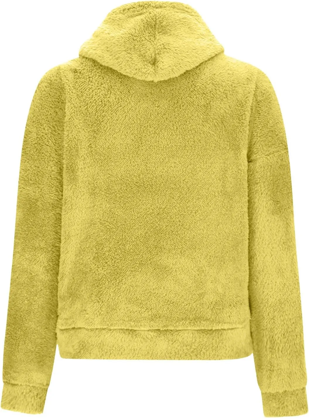 SMIDOW Women Casual Fuzzy Sweatshirt Faux Fleece Pullover Hoodies Cozy Oversized Pockets Hooded Sweatshirts Fall Fashion 2023