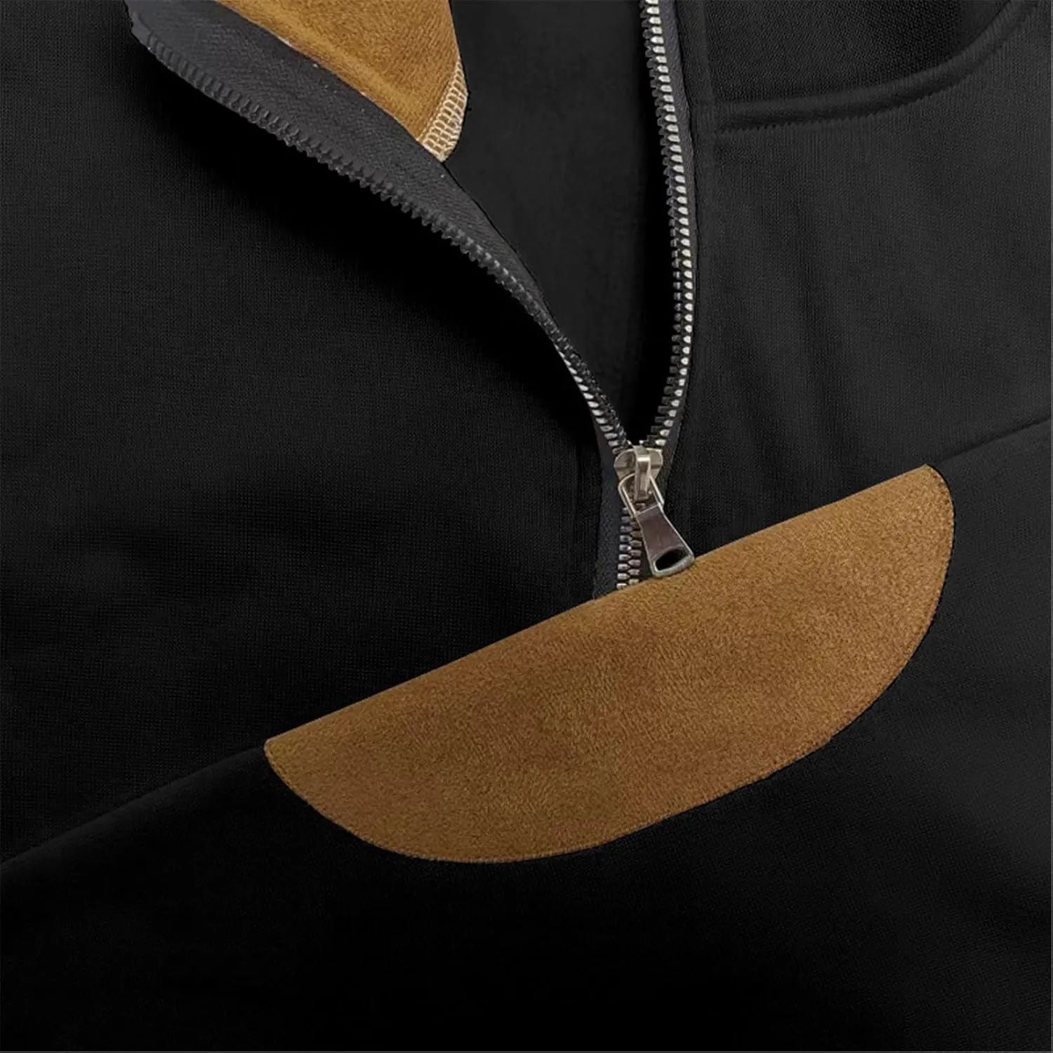 Solid Hoodie Pullover Sweater Men's Fashion Fall And Winter Casual Long Sleeve Half Zip Long Sleeve Sweatshirt Top