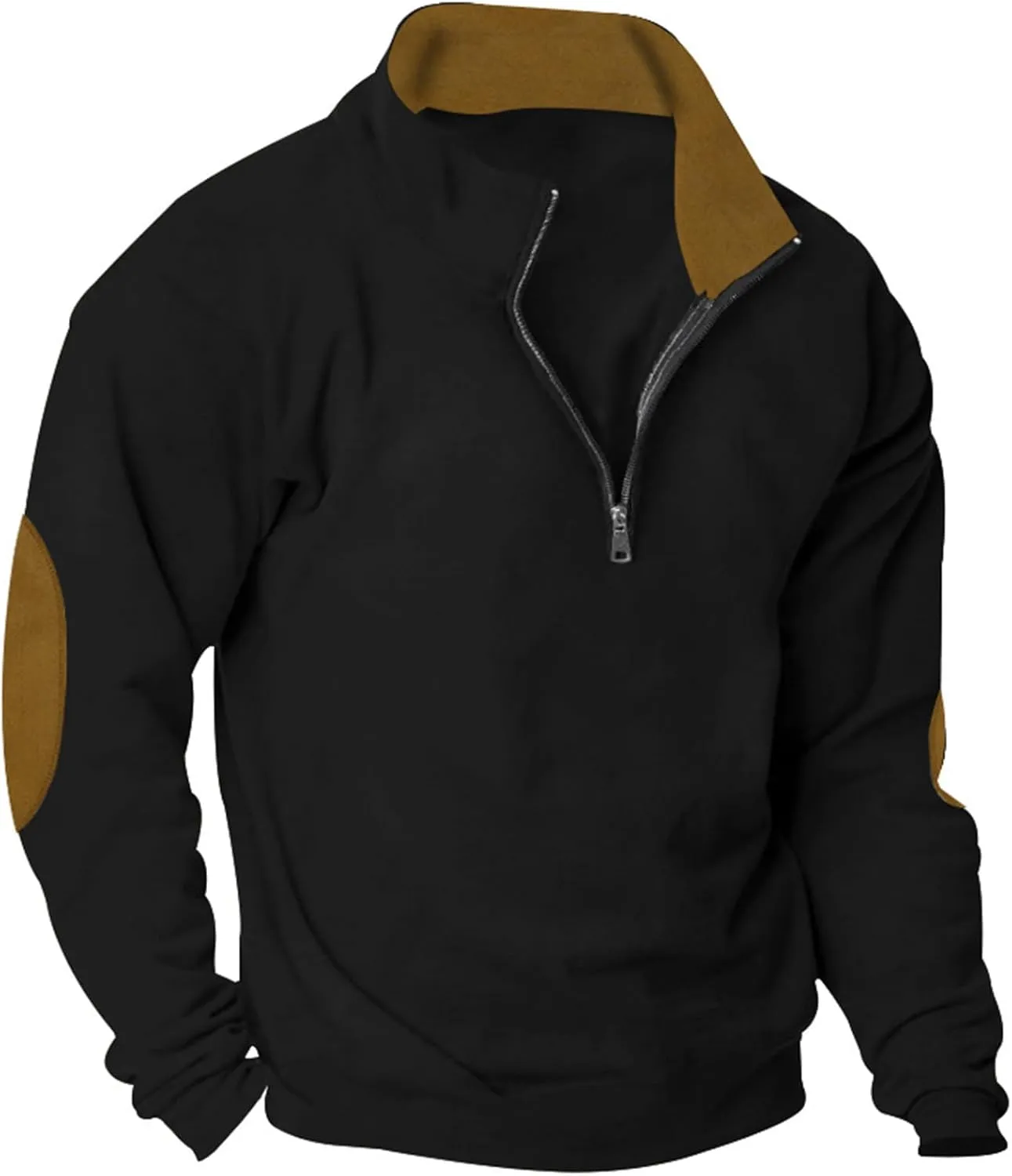 Solid Hoodie Pullover Sweater Men's Fashion Fall And Winter Casual Long Sleeve Half Zip Long Sleeve Sweatshirt Top