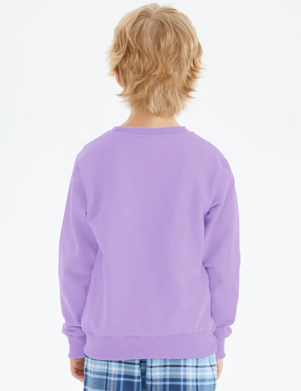 Spring&Gege Youth Basic Sport Crewneck Pullover Sweatshirts for Children（3-14 Years）