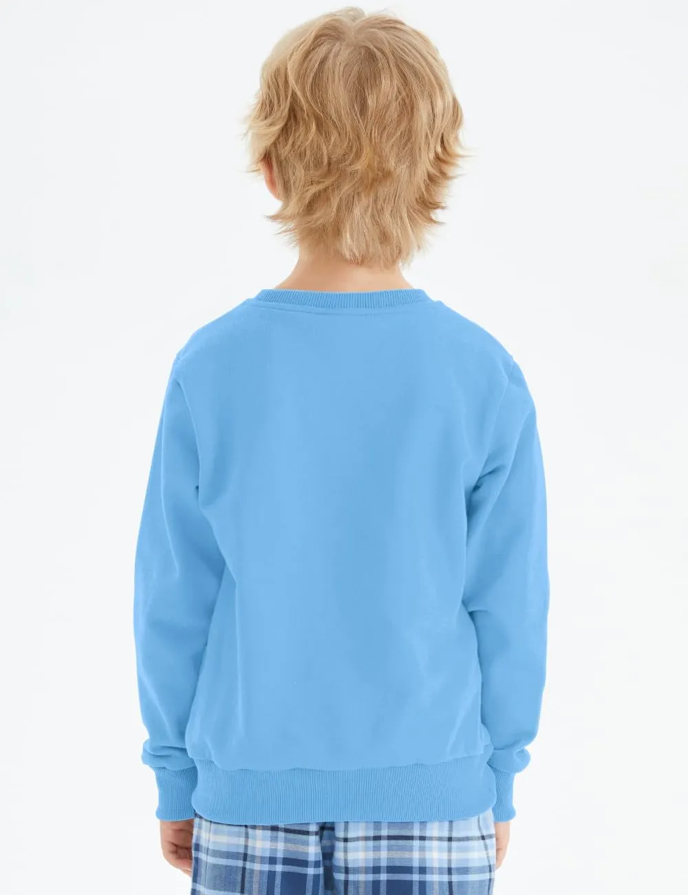 Spring&Gege Youth Basic Sport Crewneck Pullover Sweatshirts for Children（3-14 Years）