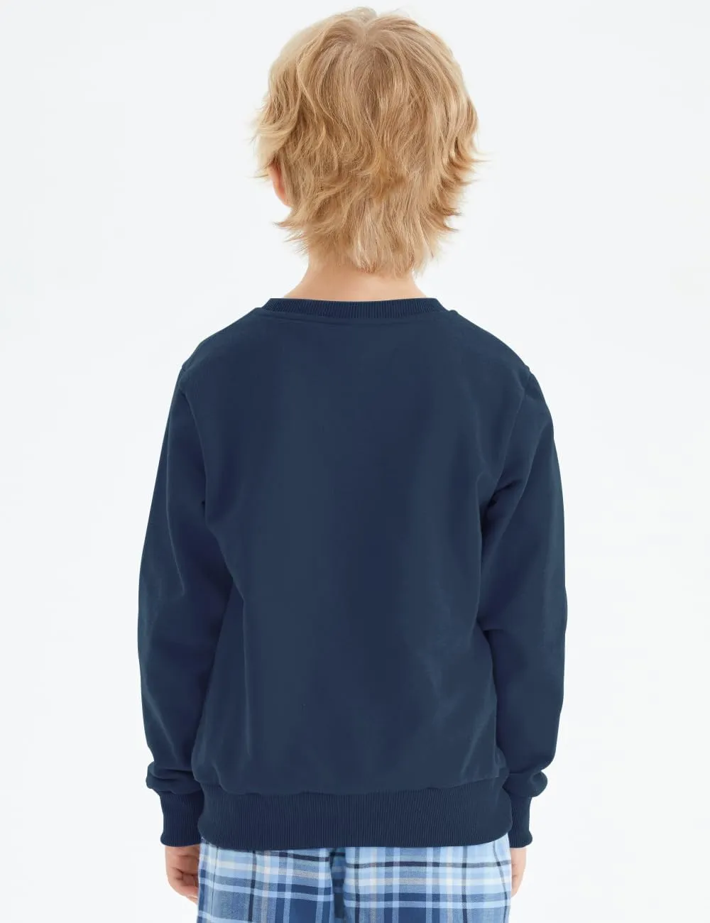 Spring&Gege Youth Basic Sport Crewneck Pullover Sweatshirts for Children（3-14 Years）