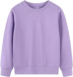 Spring&Gege Youth Basic Sport Crewneck Pullover Sweatshirts for Children（3-14 Years）
