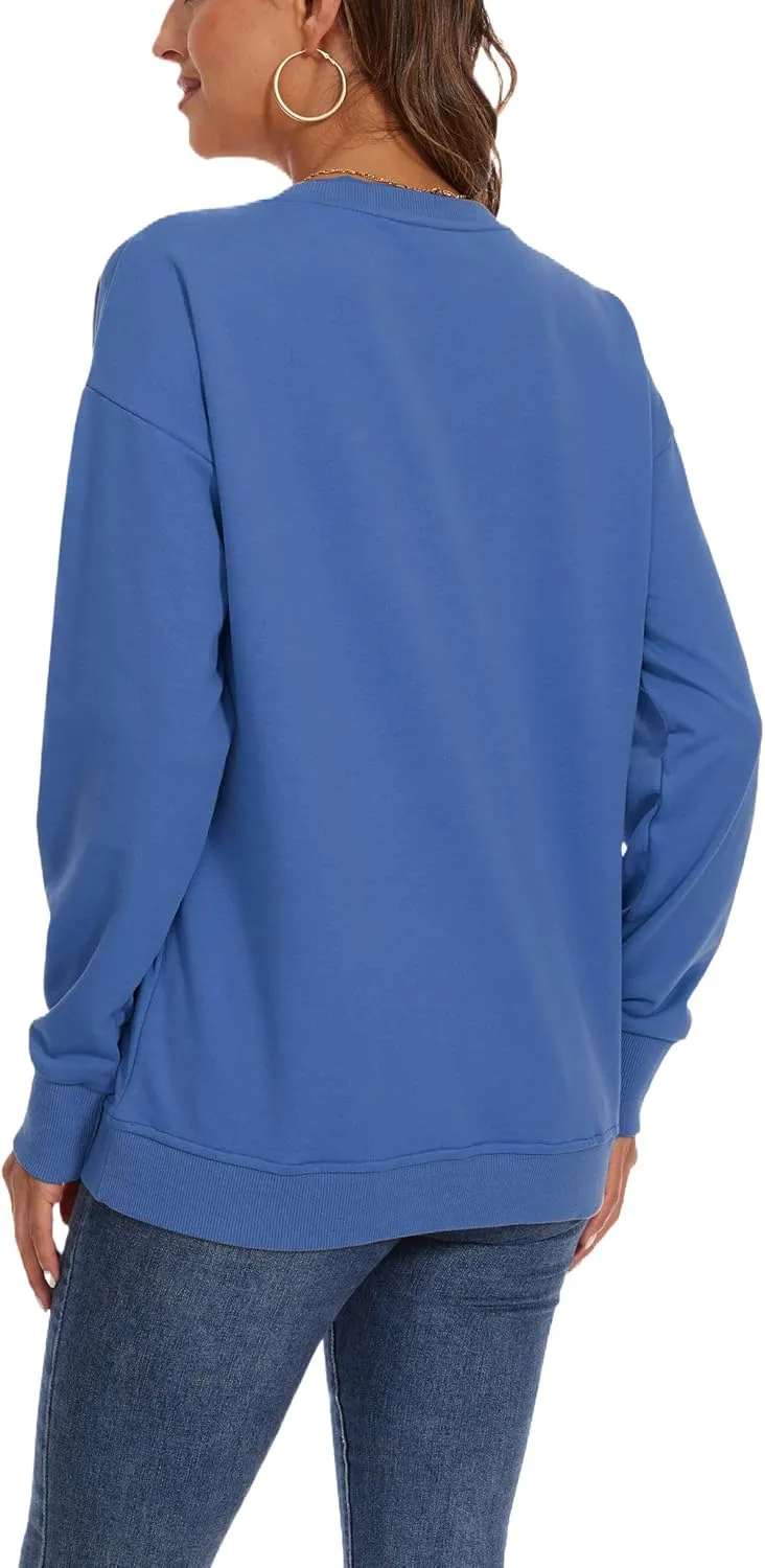 SWEET POISON Womens Casual Fashion Sweatshirts Loose Pullover Sweatshirt Long Sleeve Crewneck Tops