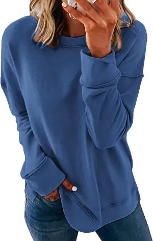 SWEET POISON Womens Casual Fashion Sweatshirts Loose Pullover Sweatshirt Long Sleeve Crewneck Tops