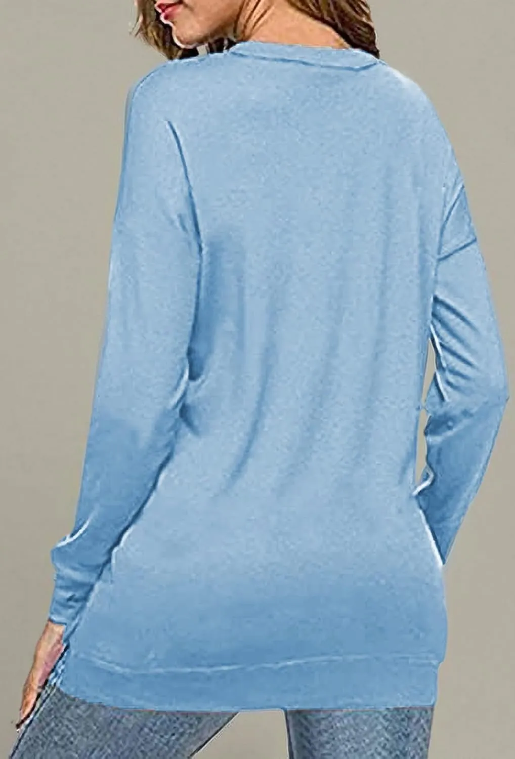 SWEET POISON Womens Casual Fashion Sweatshirts Loose Pullover Sweatshirt Long Sleeve Crewneck Tops
