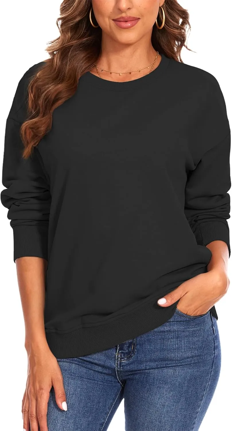 SWEET POISON Womens Casual Fashion Sweatshirts Loose Pullover Sweatshirt Long Sleeve Crewneck Tops