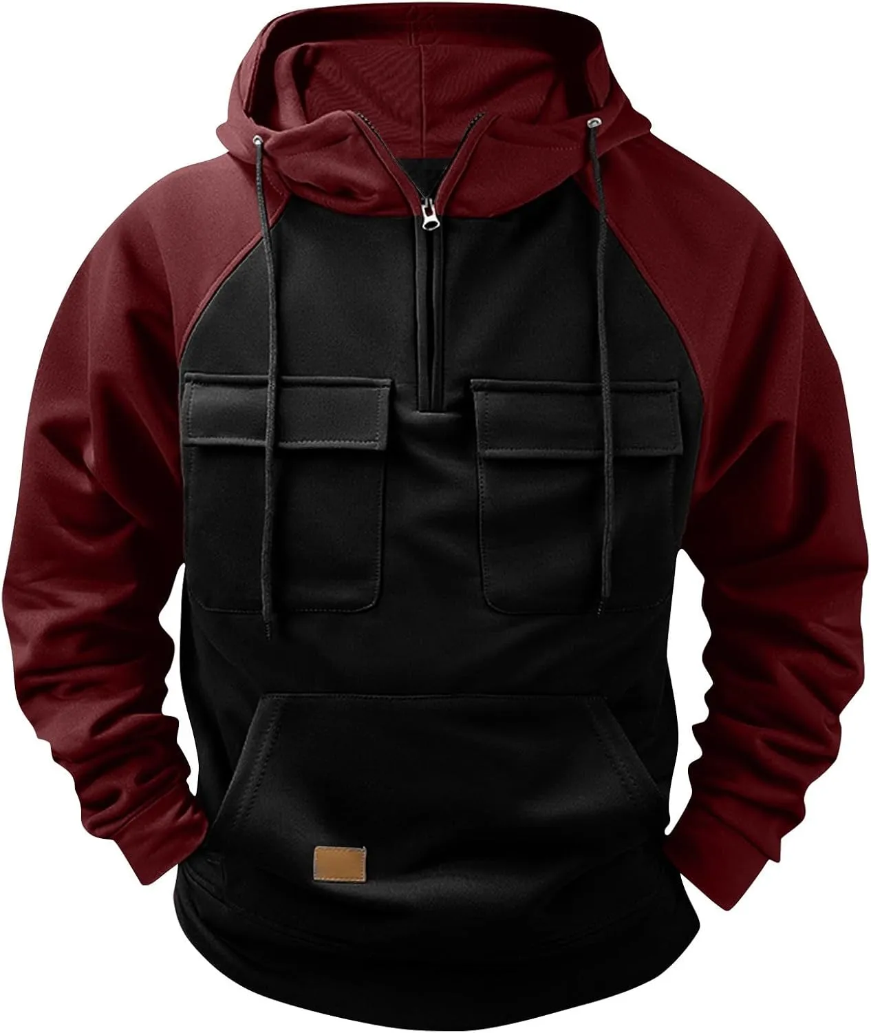 Tactical Hoodies for Men Zip Up Hooded Sweatshirts Rotro Long Sleeve Workout Shirt Outdoor Sports Pullover