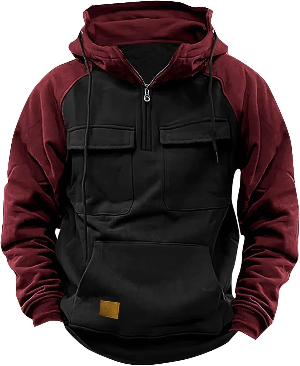 Tactical Sweatshirts for Men Hoodies Winter Long Sleeve Workout Gym Cargo Pullover Sports Outdoor Fashion Jackets