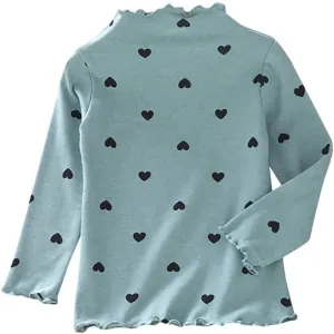 Toddler Baby Little Girls Cotton Pullover Turtleneck T Shirt Top Long Sleeve Bottoming Shirt Basic Girls Undershirts