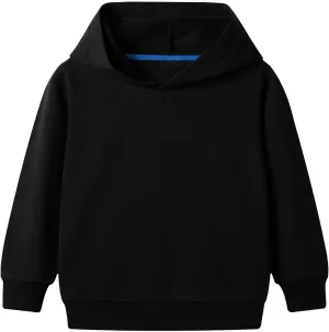 Toddler Kids Boys Girls Hooded Long Sleeve Cuffs Solid Color Basic Sweatshirt Daily School Sporty Wear Fall Winter