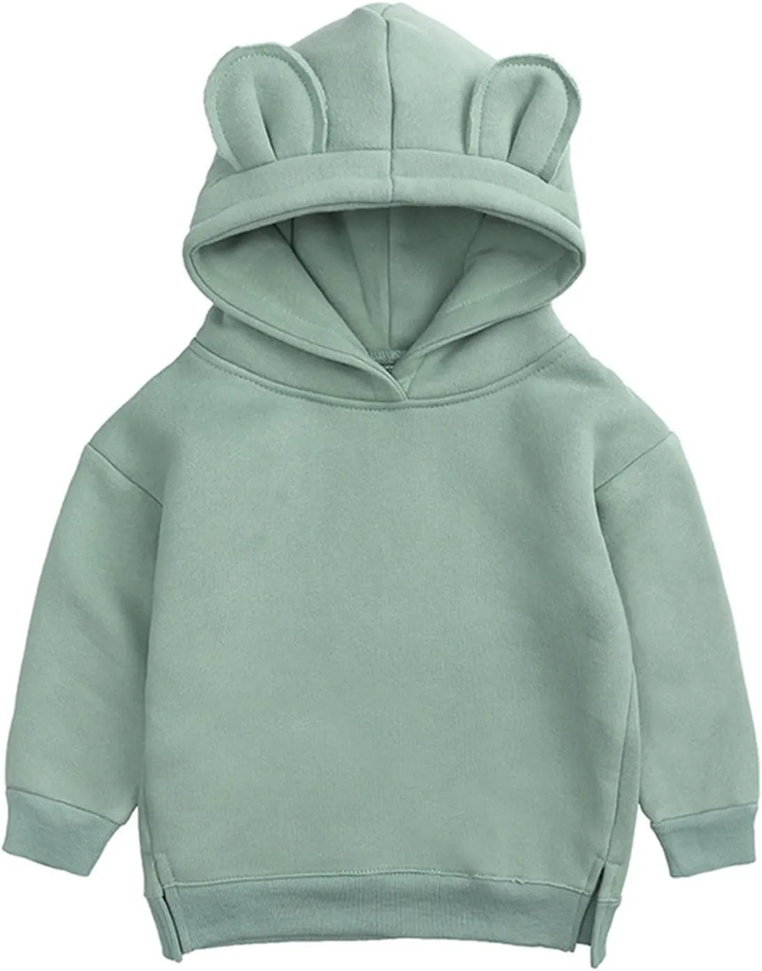Toddler Sweatshirt Hoodie Pullover Solid Long Sleeve Cute Outfits Baby Girls Boys Fall Winter Cozy Warm Clothes