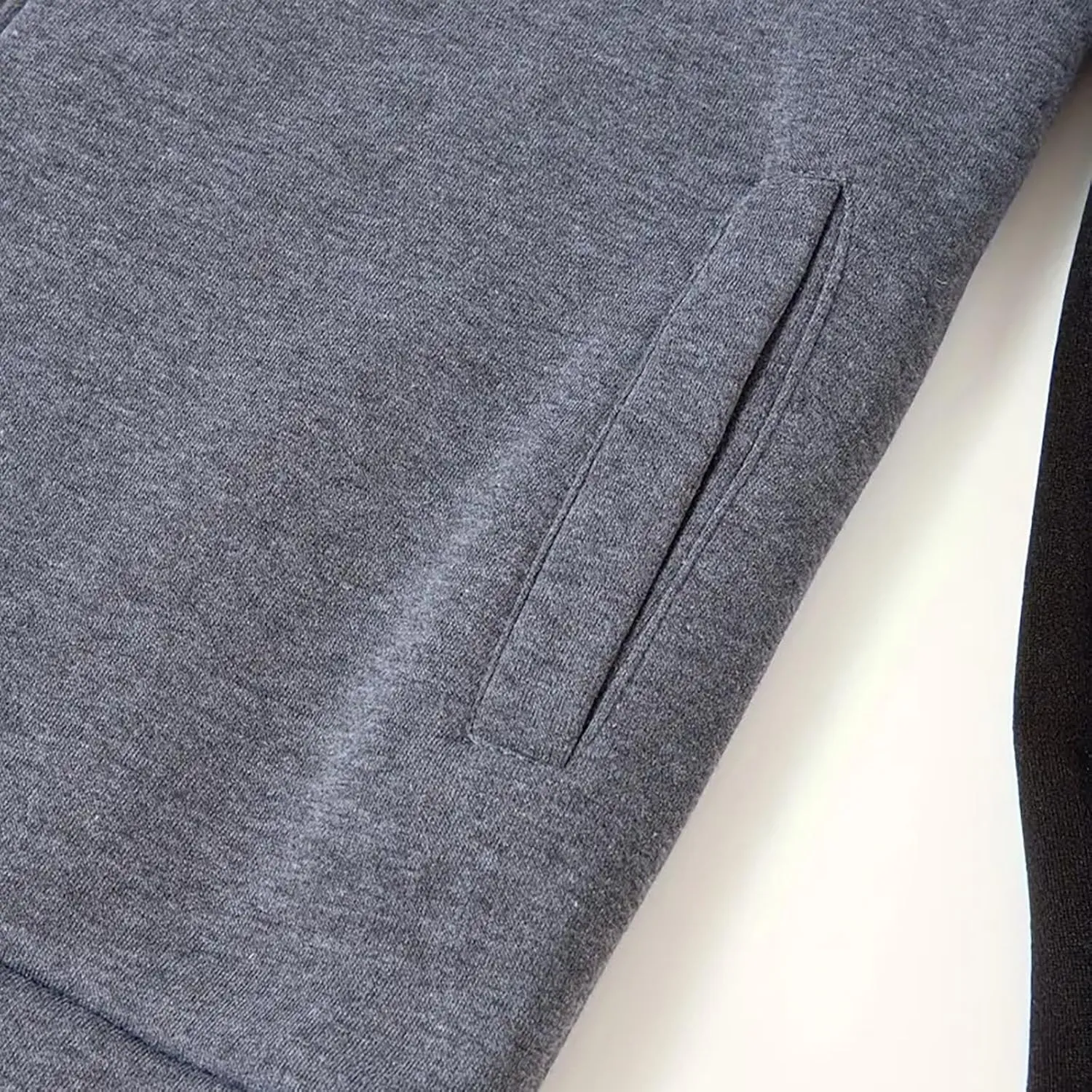 Trendy Athletic Hoodies Sweatshirt for Men Full Zip Patchwork Long Sleeve Drawstring Hooded Pullover Top with Pockets