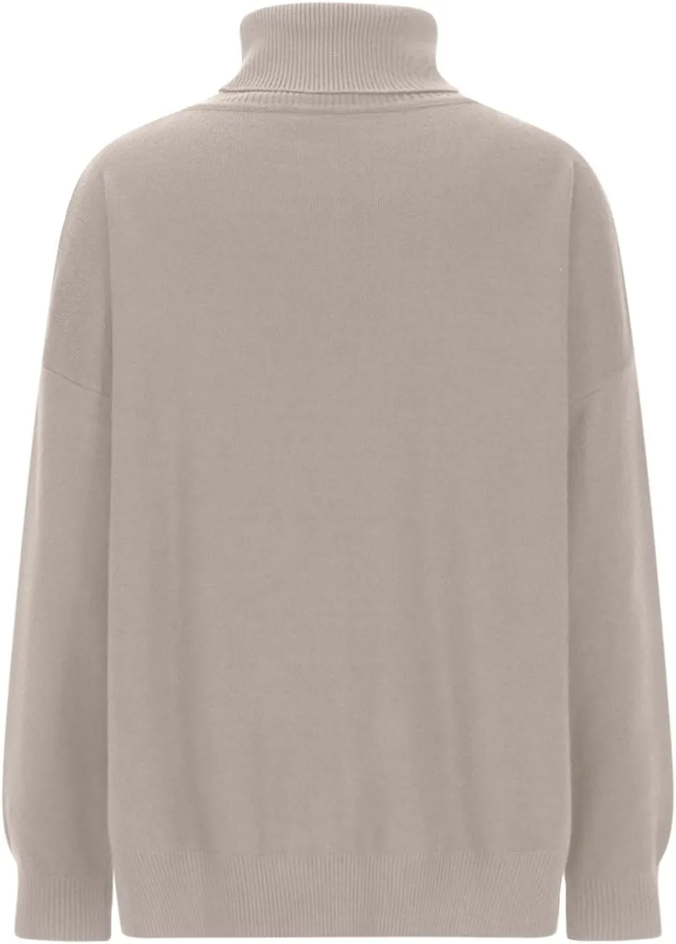 Turtleneck Sweater for Women Plus Size Fall 2024 Side Split Loose Pullover Tops Winter Solid Color Oversized Sweaters
