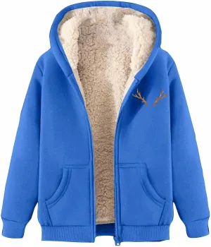 Unisex Fleece Winter Jackets Mens Sherpa Lined Warm Casual Y2K Jackets Oversize Cozy Loungwear Sport Workout Coats