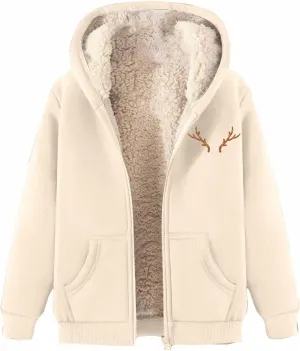 Unisex Fleece Winter Jackets Mens Sherpa Lined Warm Casual Y2K Jackets Oversize Cozy Loungwear Sport Workout Coats