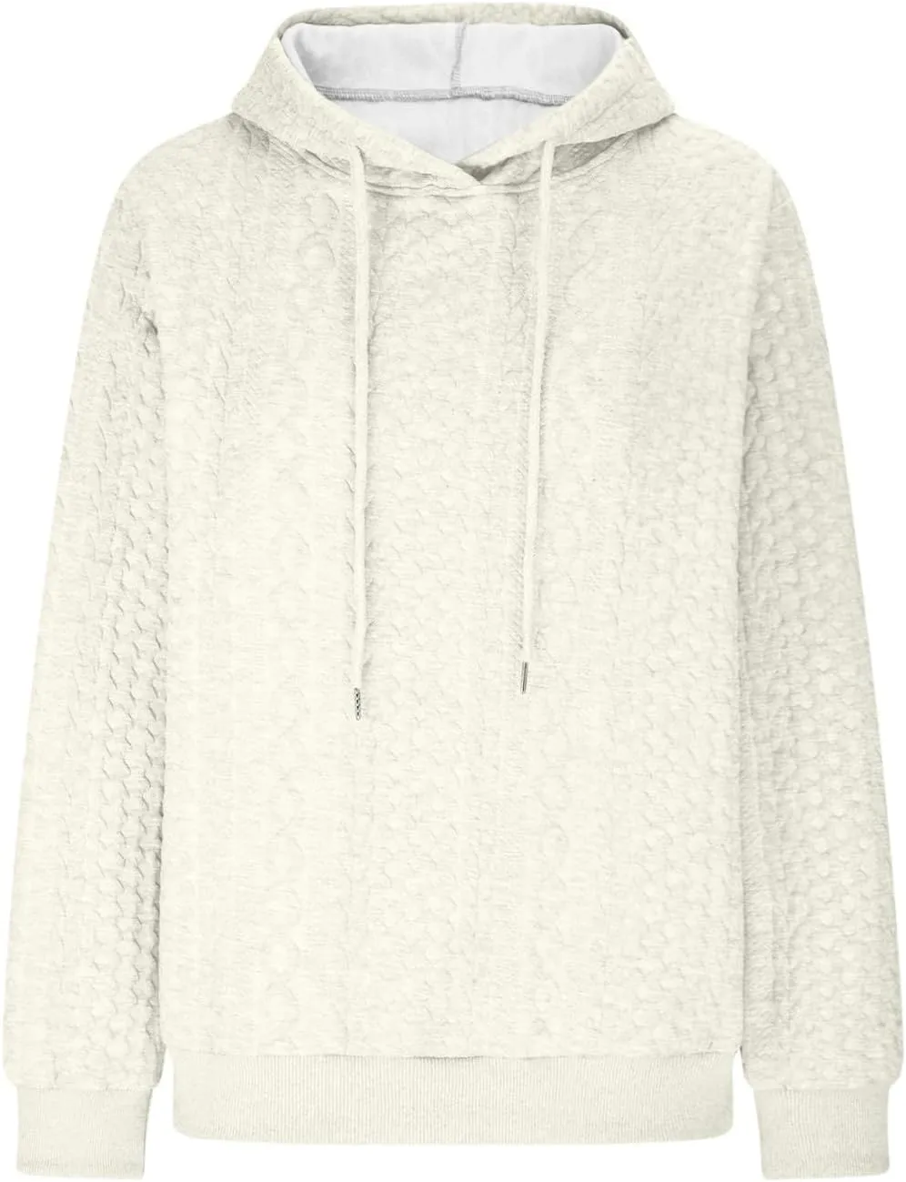 UQRZAU Women'S Hoodies Long Sleeve Casual Solid Drawstring Hoodie Sweatshirts For Women Pullover