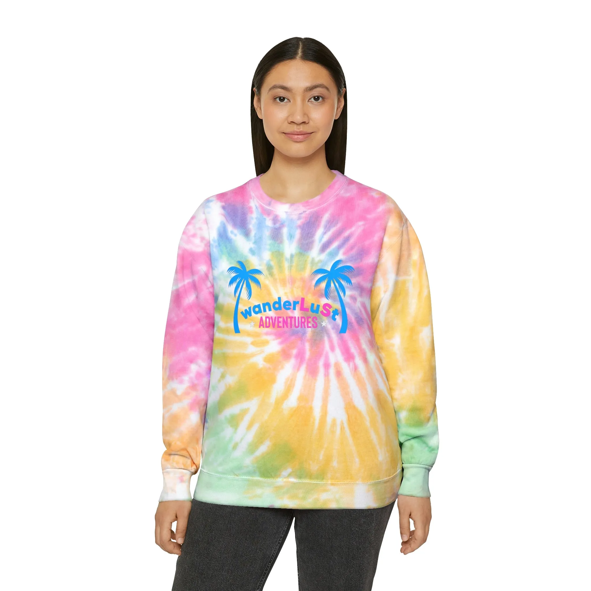wanderLuSt ADVENTURES Unisex Tie-Dye Sweatshirt
