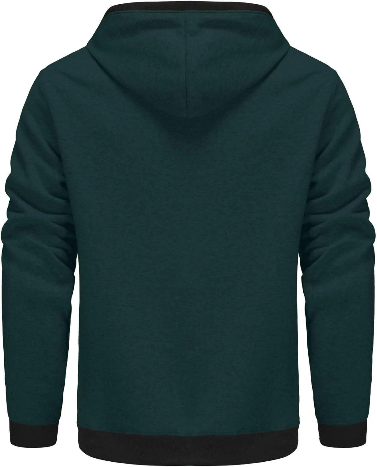 Wankang Mens Athletic Pullover Hoodies Color Block Long Sleeve Hooded Sweatshirts Casual Drawstring Tops with Kanga Pocket