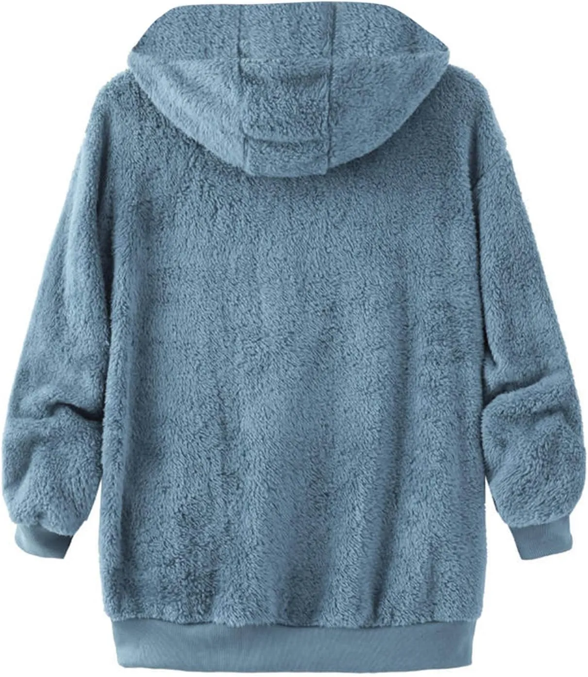 Winter Coats for Women 2024 Plus Size Fuzzy Sherpa Fleece Jackets Hooded Cardigan Warm Cozy Outerwear with Pockets