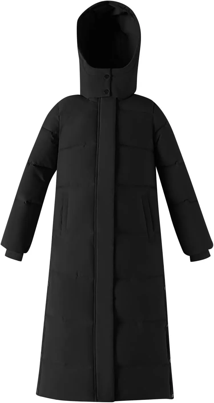Winter Coats for Women Plus Size Long Quilted Jakcets Hooded Puffer Jacket Thicken Down Coats Padded Outerwear Overcoat