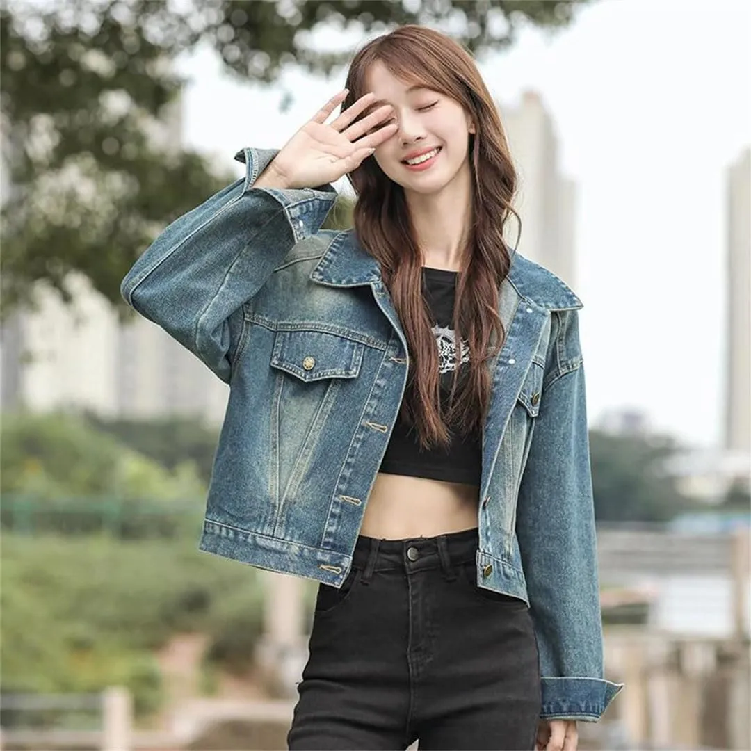 Woman Denim Jean Coats Basic Jackets Slim Stretch Short Clothes
