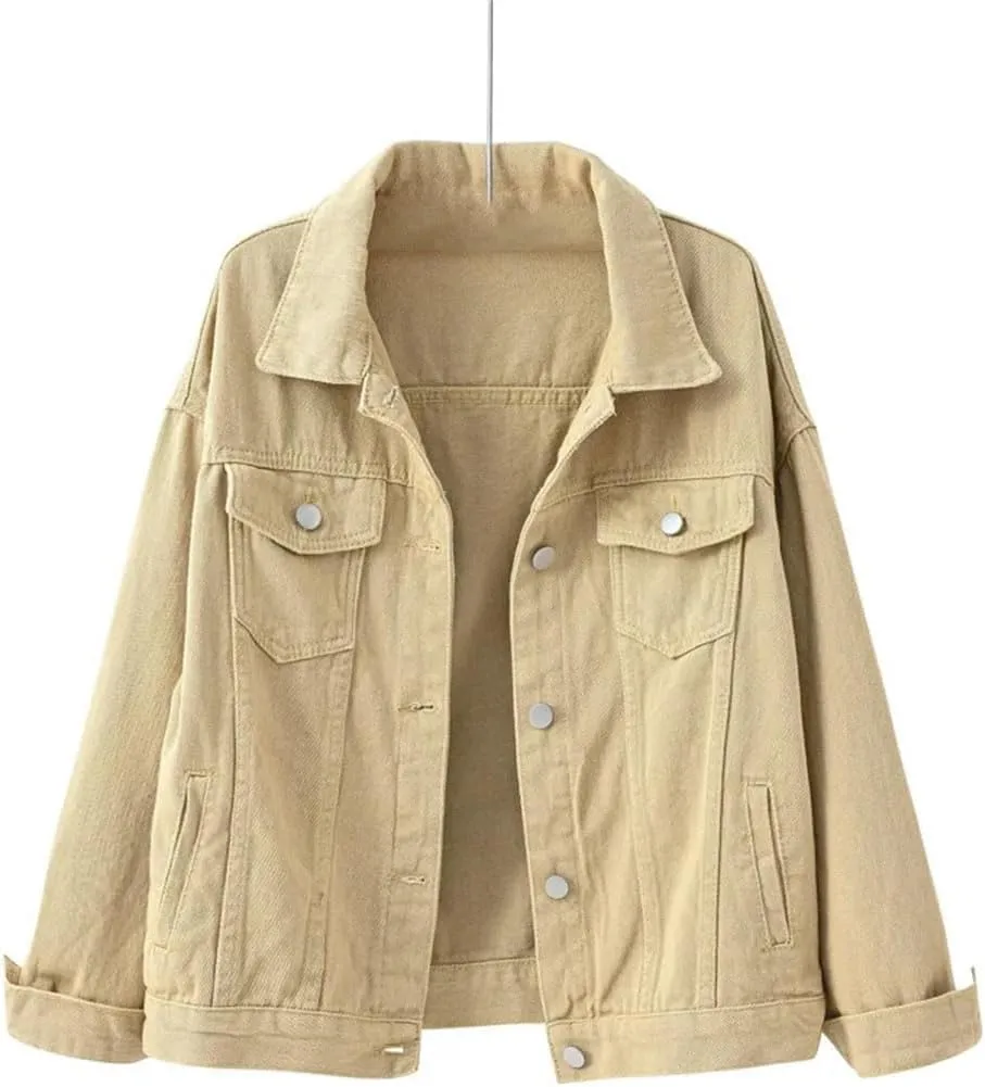 Women Denim Jackets Students Short Coat Jeans Outerwear Tops