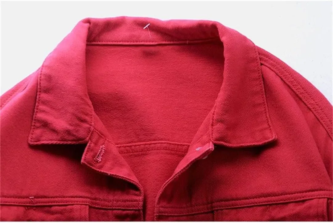 Women Denim Jackets Students Short Coat Jeans Outerwear Tops