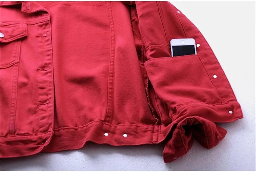 Women Denim Jackets Students Short Coat Jeans Outerwear Tops