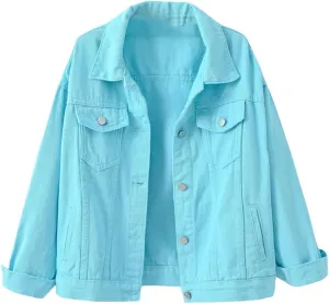 Women Denim Jackets Students Short Coat Jeans Outerwear Tops