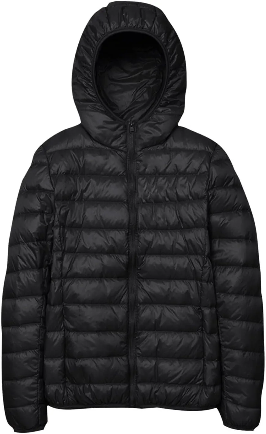 Women Quilted Lightweight Jackets Hooded Warm Winter Coats Packable Puffer Jackets Casual Short Down Coats Outerwear