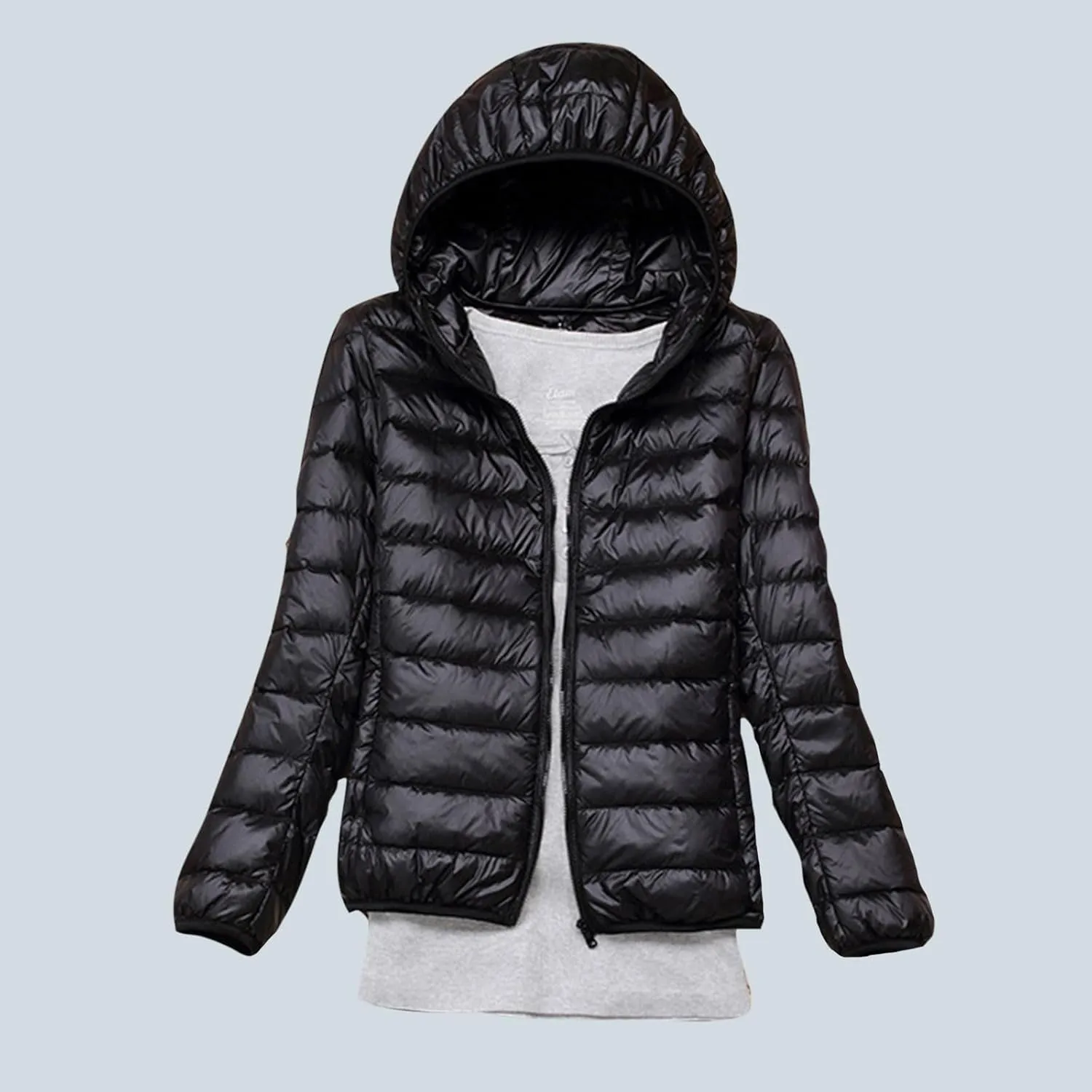 Women Quilted Lightweight Jackets Hooded Warm Winter Coats Packable Puffer Jackets Casual Short Down Coats Outerwear