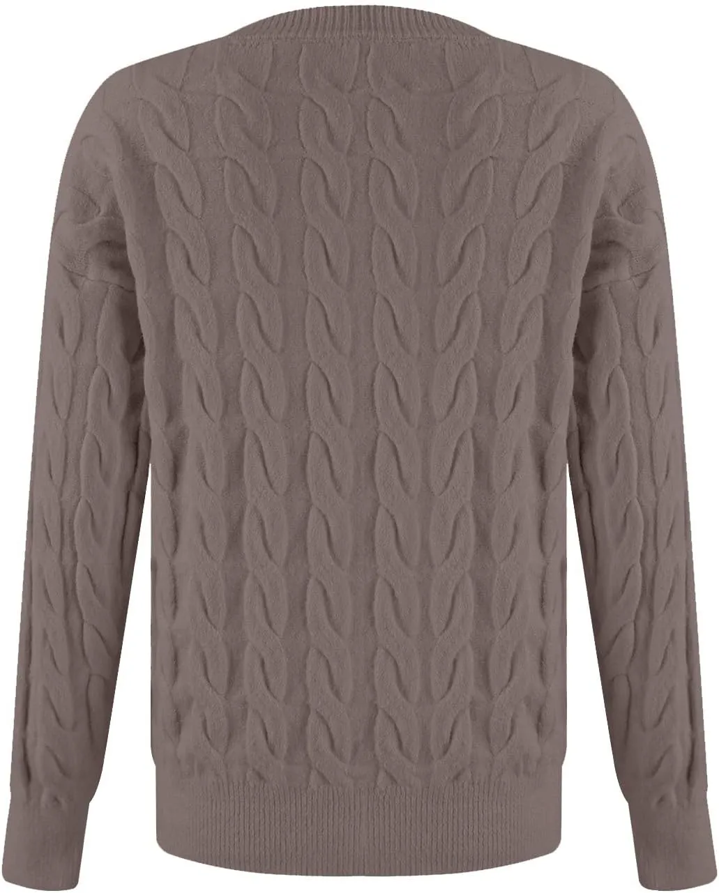 Women Sweaters,Fall Winter Cable Knit Sweater Casual Oversized Sweater Pullover Long Sleeve Crew Neck Solid Color Top