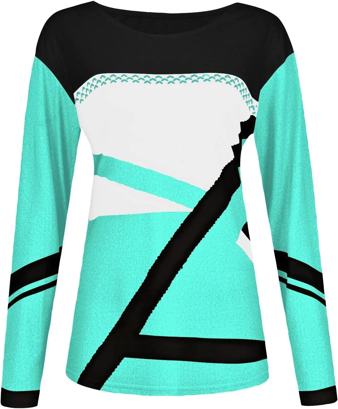 Women Trendy Colors Block Sweatshirt Long Sleeve Crewneck Shirts for Spring Fall Winter Tops 2025 Fit Casual Blouses
